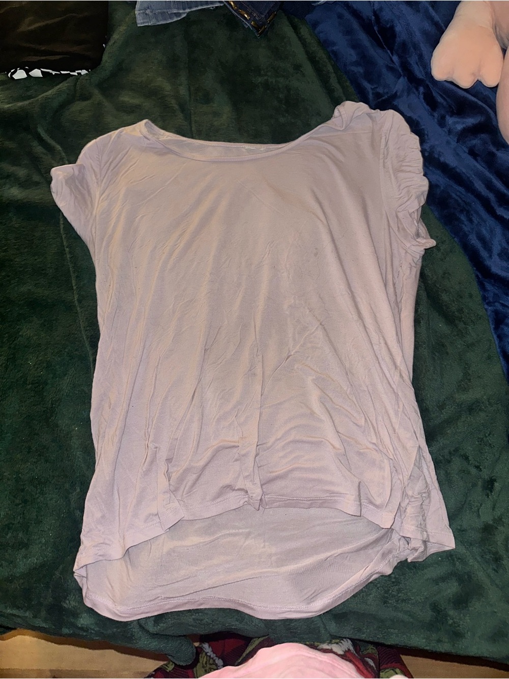 Light Lavender Women's Short Sleeve Scoop Neck Top